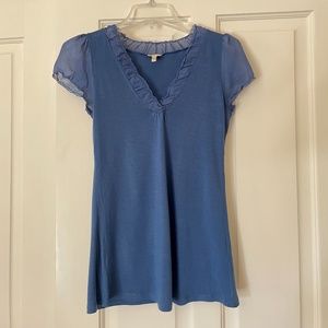 Flounce by Nordstrom Blue Blouse